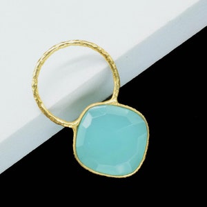 Aqua Chalcedony Pendant Charms/Gold Plated Jewelry/Necklace Pendant/Gemstone Charms/Gemstone Pendant/Women Jewelry/Wholesale Supply/Gift