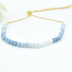 Opal jewellery, October birthstone bracelet, her jewelry gift, birthday gift for sister,Blue Opal bracelet, dainty bracelet, Opal bracelet,