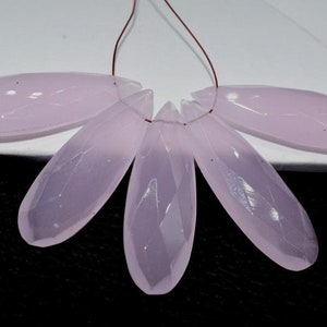 Natural Pink Chalcedony Long drop 10x30mm Briolettes,AAA Quality Briolettes,jewelry Making Teardrop,Pink Quartz Briolette,Gemstone Briolette