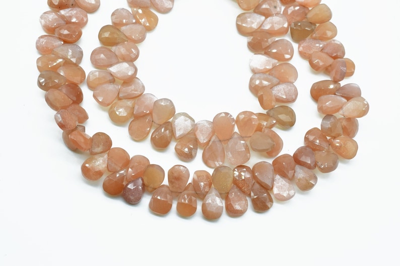 Chocolate Moonstone Pear Shape Briolettes,Brown pear shape,8/'/'pear shape strand,Chocolate Moonstone faceted Briolette,AAA Quality pear shape