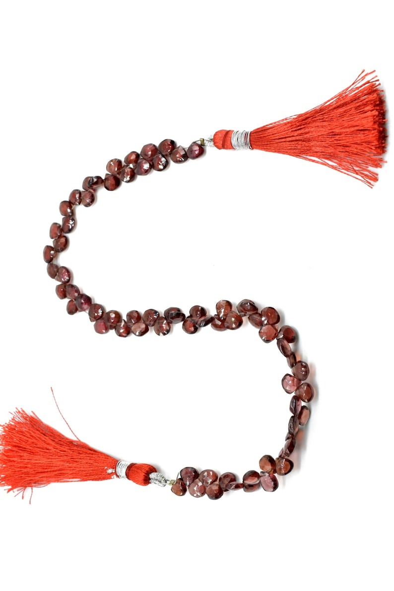 garnet Briolette,garnet heart shape faceted beads,6mm garnet heart shape Briolette,garnet heart shape strand,jewelry making beads,red beads