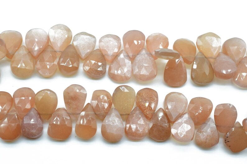 Chocolate Moonstone Pear Shape Briolettes,Brown pear shape,8/'/'pear shape strand,Chocolate Moonstone faceted Briolette,AAA Quality pear shape