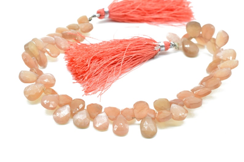Chocolate Moonstone Pear Shape Briolettes,Brown pear shape,8/'/'pear shape strand,Chocolate Moonstone faceted Briolette,AAA Quality pear shape