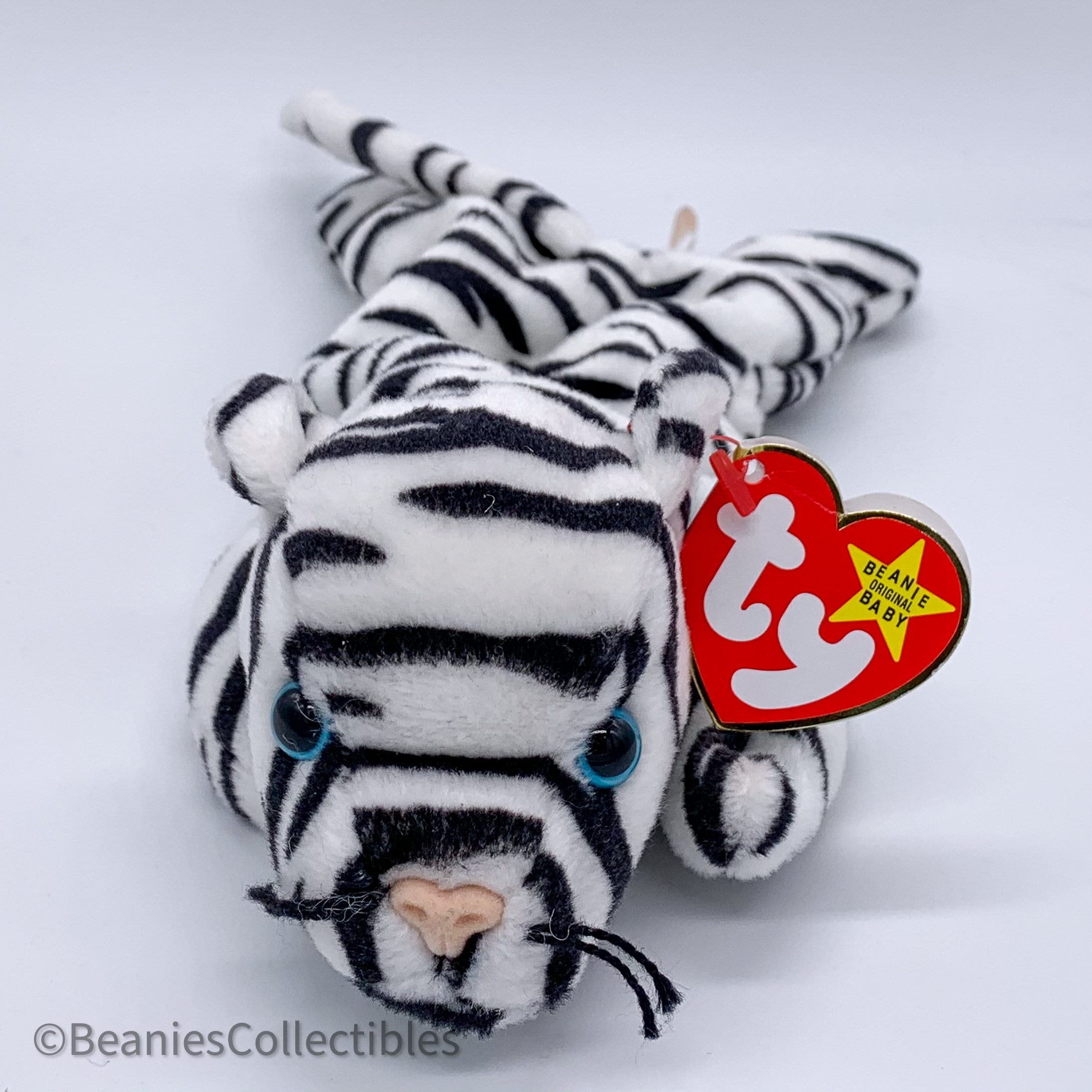Ty Beanie Baby Babies Blizzard Snow Tiger 1996 P.V.C. Pellets Etsy