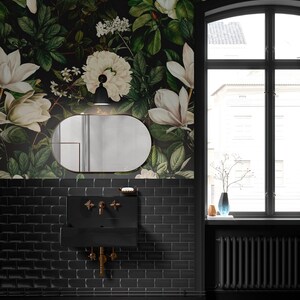Self Adhesive Wallpaper: Moonlit Garden Botanical - Removable Peel & Stick