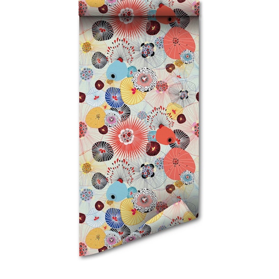 Removable Wallpaper: Abstract Floral Texture - Self-Adhesive, Easy Install, Peel And Stick, High Quality Print, Home Decor Gift