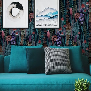 Abstract Under The Sea Wallpaper: Peel and Stick Ocean Mural