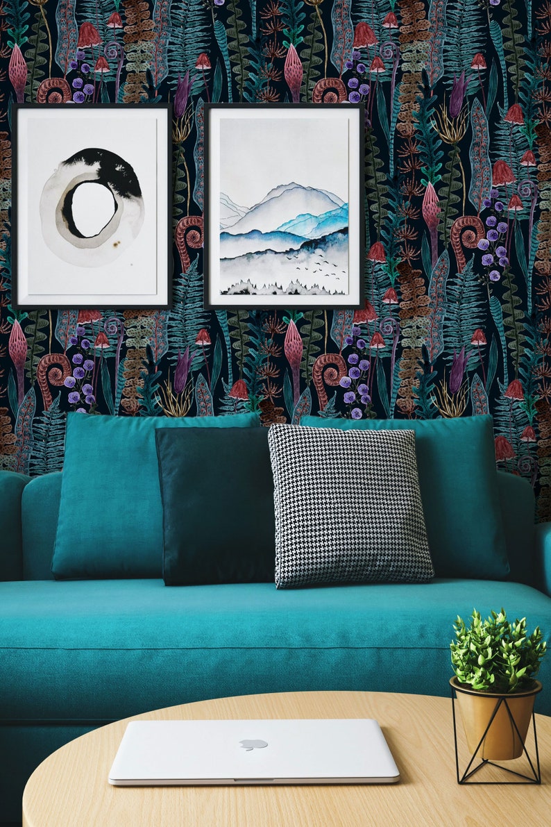 Abstract Under The Sea Wallpaper: Peel and Stick Ocean Mural