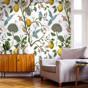 Peel and Stick Wallpaper: Scandinavian Vintage Pattern - Removable