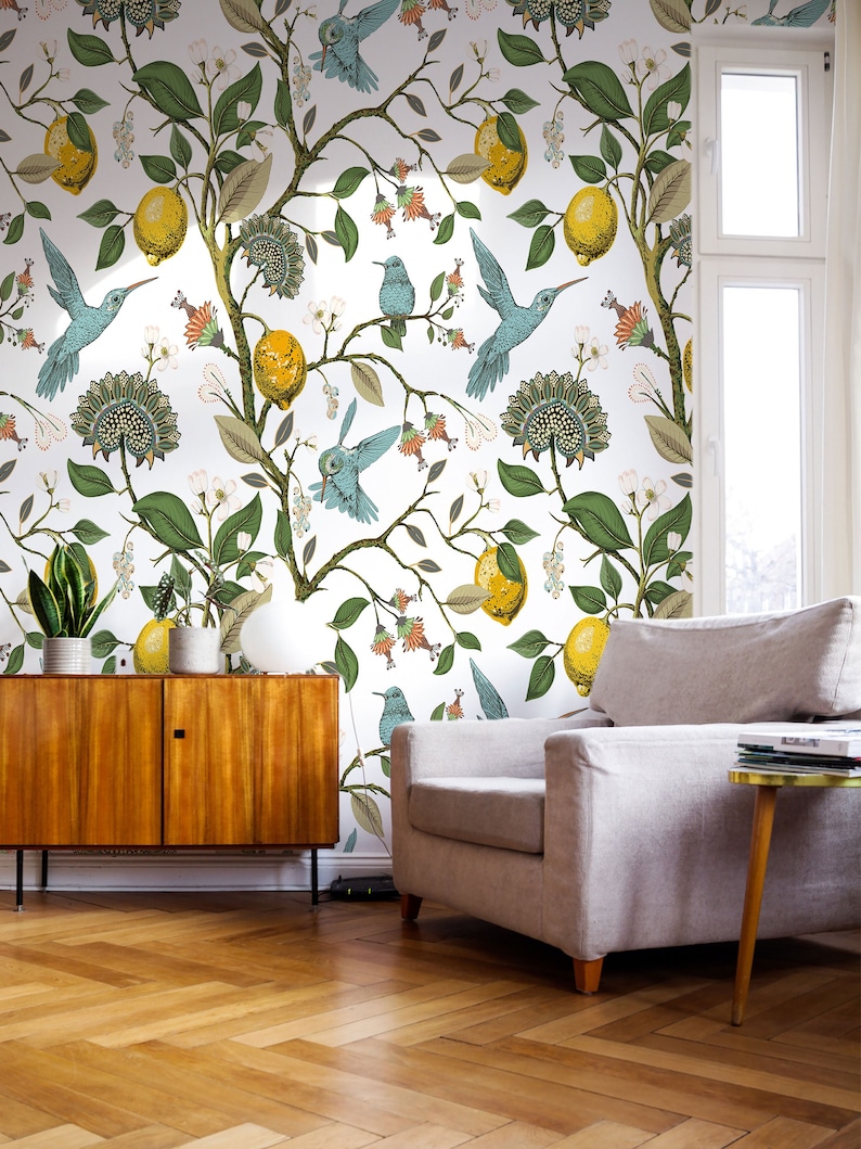 Peel and Stick Wallpaper: Scandinavian Vintage Pattern - Removable