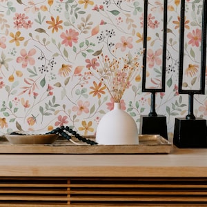 Spring Wildflower Wallpaper | Peel and Stick, Traditional