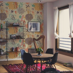 Crazy Autumn Wallpaper Mural Fall Leaves Peel and Stick