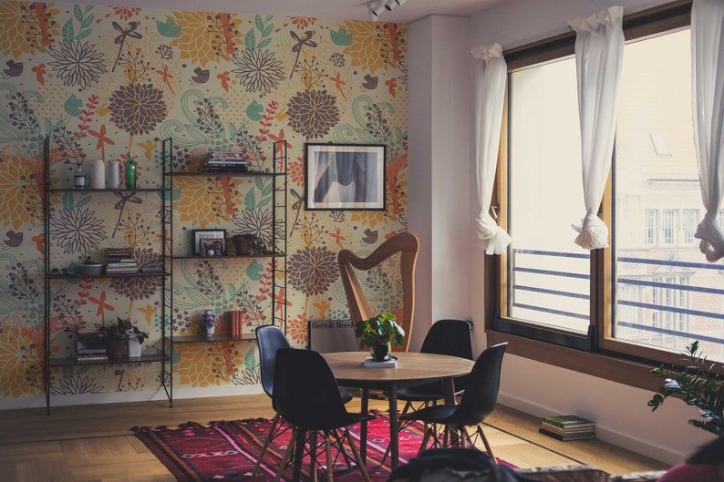 Crazy Autumn Wallpaper Mural Fall Leaves Peel and Stick