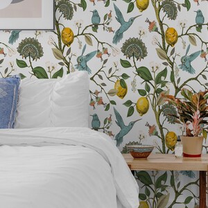Peel and Stick Wallpaper: Scandinavian Vintage Pattern - Removable