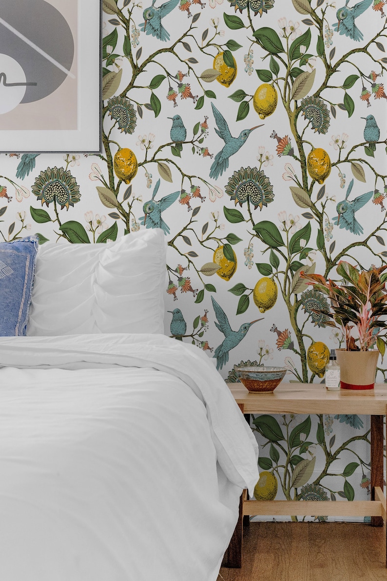 Peel and Stick Wallpaper: Scandinavian Vintage Pattern - Removable
