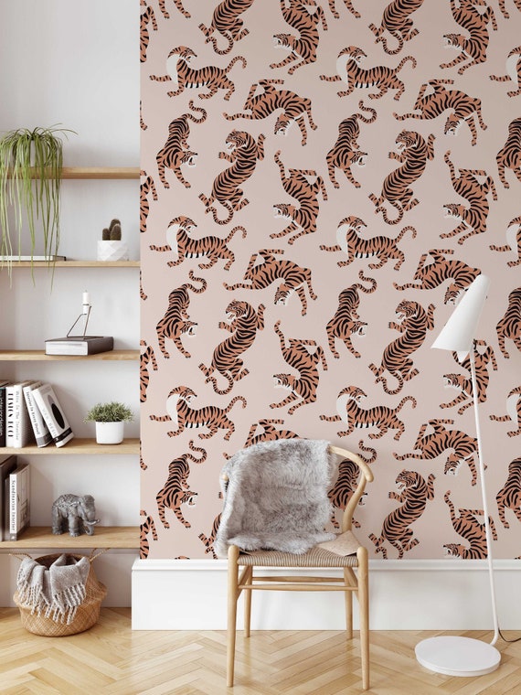 Neutral Animal Print Peel and Stick Wallpaper