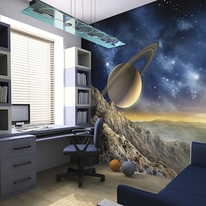 Galaxy Wall Mural Space Wallpaper Large Wall Mural Peel and Stick Wallpaper Custom size Wallpaper Print Stars Wall Art Mural Wall Decor