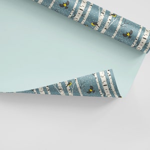 Removable Wallpaper: Birds and Trees Watercolor - Peel and Stick