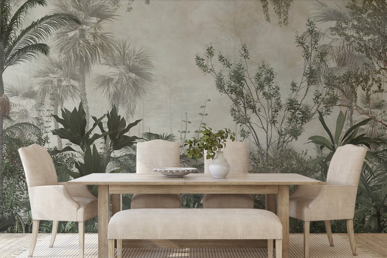 Tropical Jungle Wallpaper: Peel and Stick, Removable Wall Mural