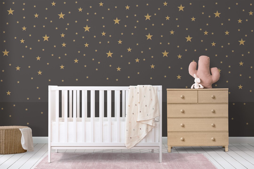 Gold Stars Wall Decals Pack Peel and Stick Confetti Wall Decals Non