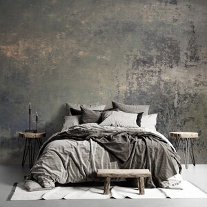 Modern Concrete Look Wallpaper, Peel and Stick (Removable, Grey Tone)