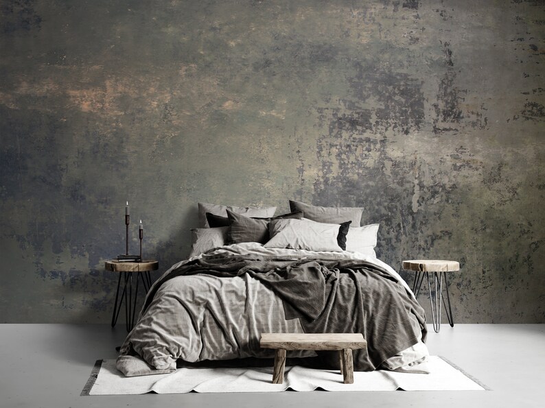 Modern Concrete Look Wallpaper, Peel and Stick (Removable, Grey Tone)