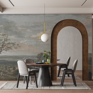 Vintage Rural Wall Mural: Removable Landscape Wallpaper