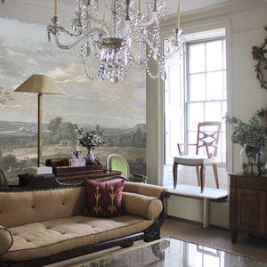 Vintage Rural Wall Mural: Removable Landscape Wallpaper