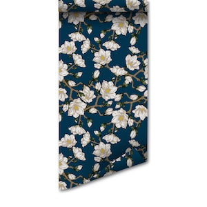 Dark Daisy Wallpaper Mural Moody Floral Peel and Stick