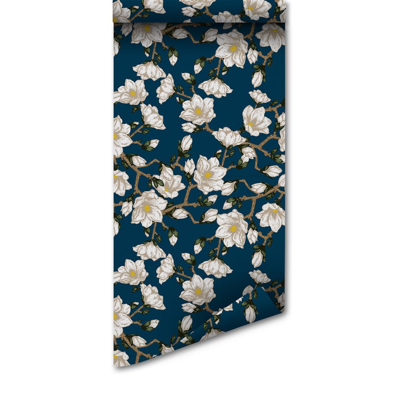 Dark Daisy Wallpaper Mural Moody Floral Peel and Stick