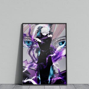Gojo Satoru Wall Art: Jujutsu Kaisen Poster (Unframed Print)