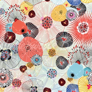 Removable Wallpaper: Abstract Floral Texture - Self-Adhesive, Easy Install