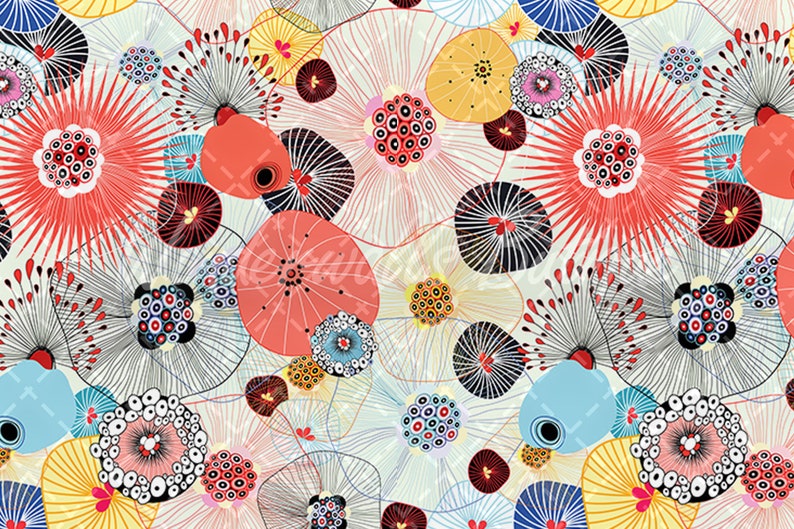 Removable Wallpaper: Abstract Floral Texture - Self-Adhesive, Easy Install