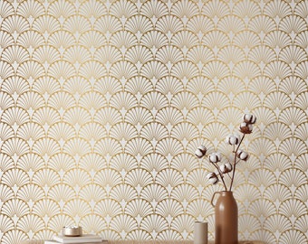 Gold Art Deco | Removable Wallpaper | Peel and Stick Wallpaper | Wall Paper | Wall Mural