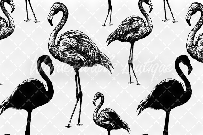 Removable Wallpaper: Retro Flamingo Pattern - Peel and Stick