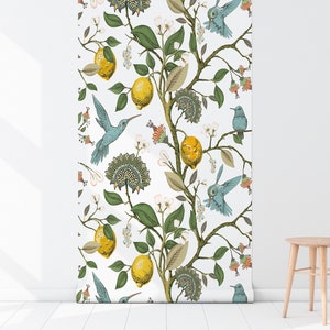 Peel and Stick Wallpaper: Scandinavian Vintage Pattern - Removable