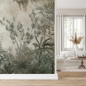Tropical Jungle Wallpaper: Peel and Stick, Removable Wall Mural