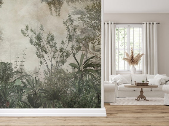 Tropical Jungle Wallpaper: Peel and Stick, Removable Wall Mural