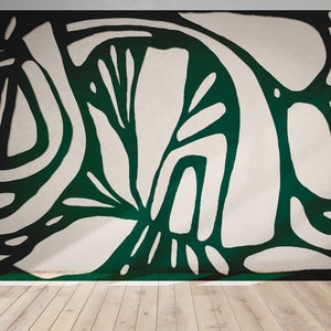 Peel and Stick Wallpaper - Removable Green Mural Wall Art