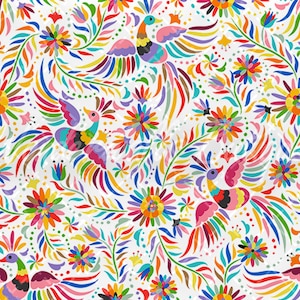 Colorful Mexican Birds Wallpaper Mural Peel and Stick