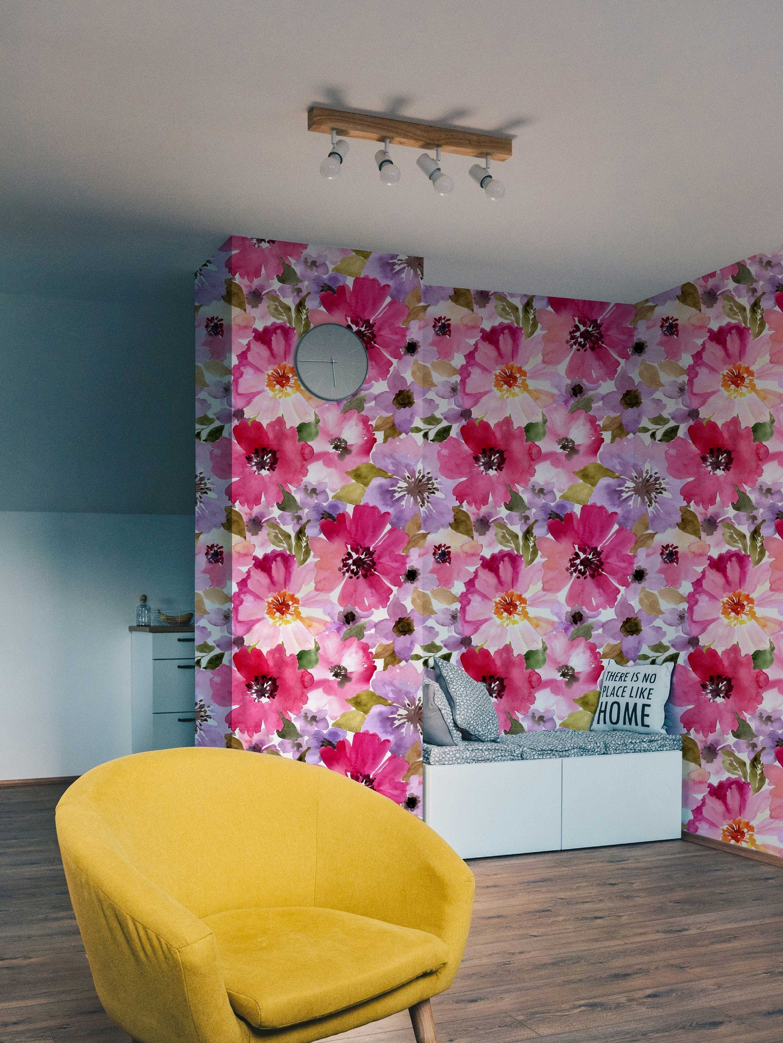 Pink Wallpaper Flowers Pink Wallpaper Flowers Removable Etsy