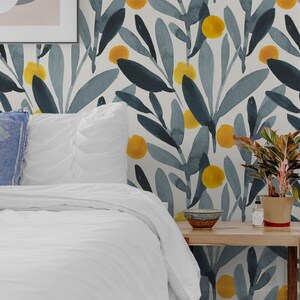 Removable Wallpaper: Painted Orange Scandinavian - Peel and Stick