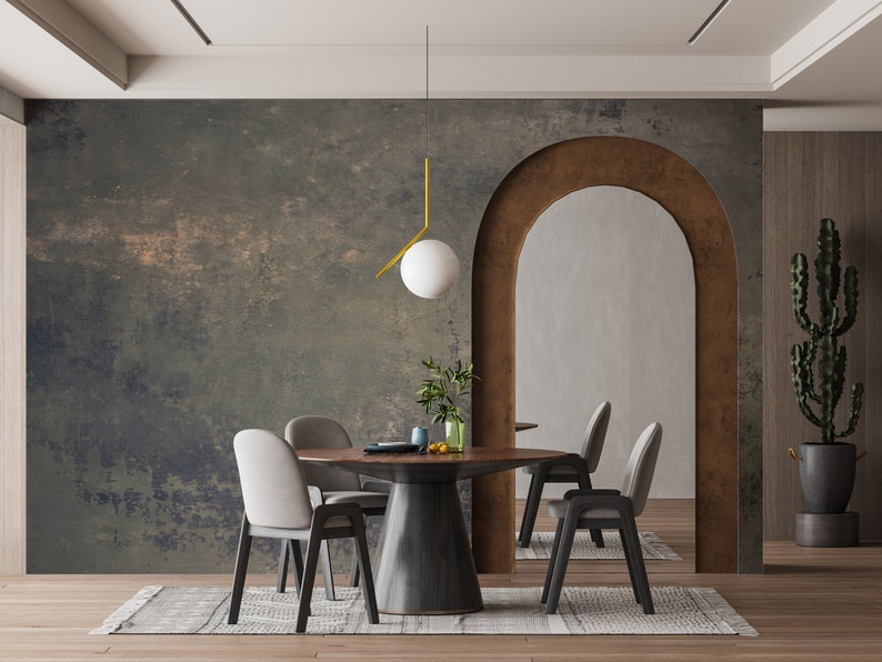 Modern Concrete Look Wallpaper, Peel and Stick (Removable, Grey Tone)