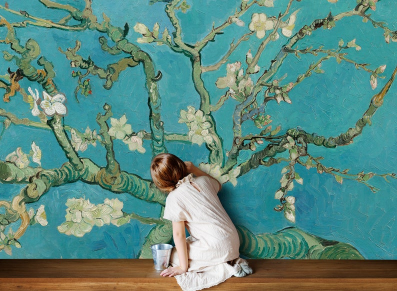Almond blossom by Van Gogh wallpaper peel and stick vintage Etsy