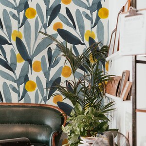 Removable Wallpaper: Painted Orange Scandinavian - Peel and Stick