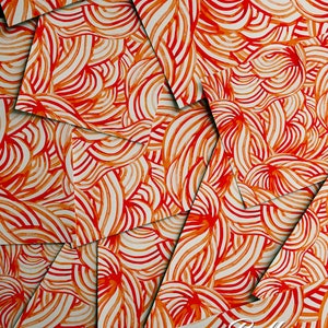 Watercolor Fire Wallpaper - Easy Peel and Stick Removable Decor
