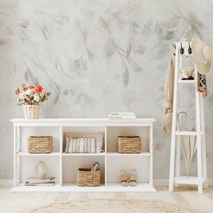 Romantic Leaves Wallcovering: Peel and Stick Wallpaper (Removable)