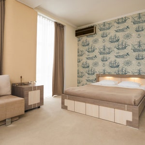 Old Style Sailor Wallpaper: Removable Peel and Stick Vintage Boat