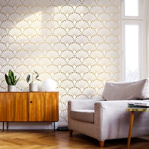 Gold Art Deco Wallpaper - Removable Peel and Stick Wall Mural