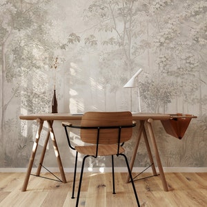 Elegant Brown Tropical Trees Peel and Stick Wallpaper - Chic Wall Mural for Any Room